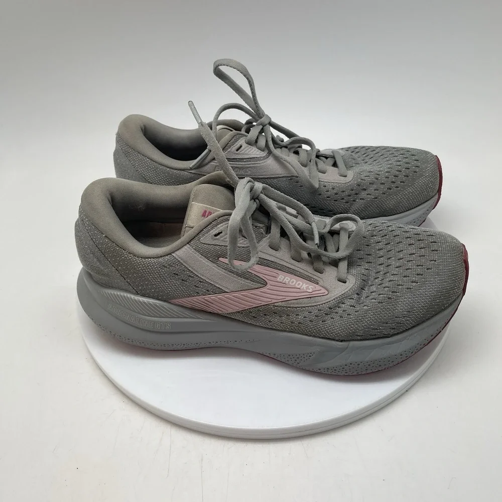 Brooks Sneakers 7.5 Womens Adrenaline GTS 24 1204261B019 Gray Running Gym Shoes